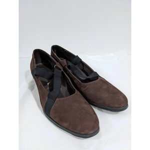 Arche LN Brown Suede Mary Jane Heels Size EU 40 US 10